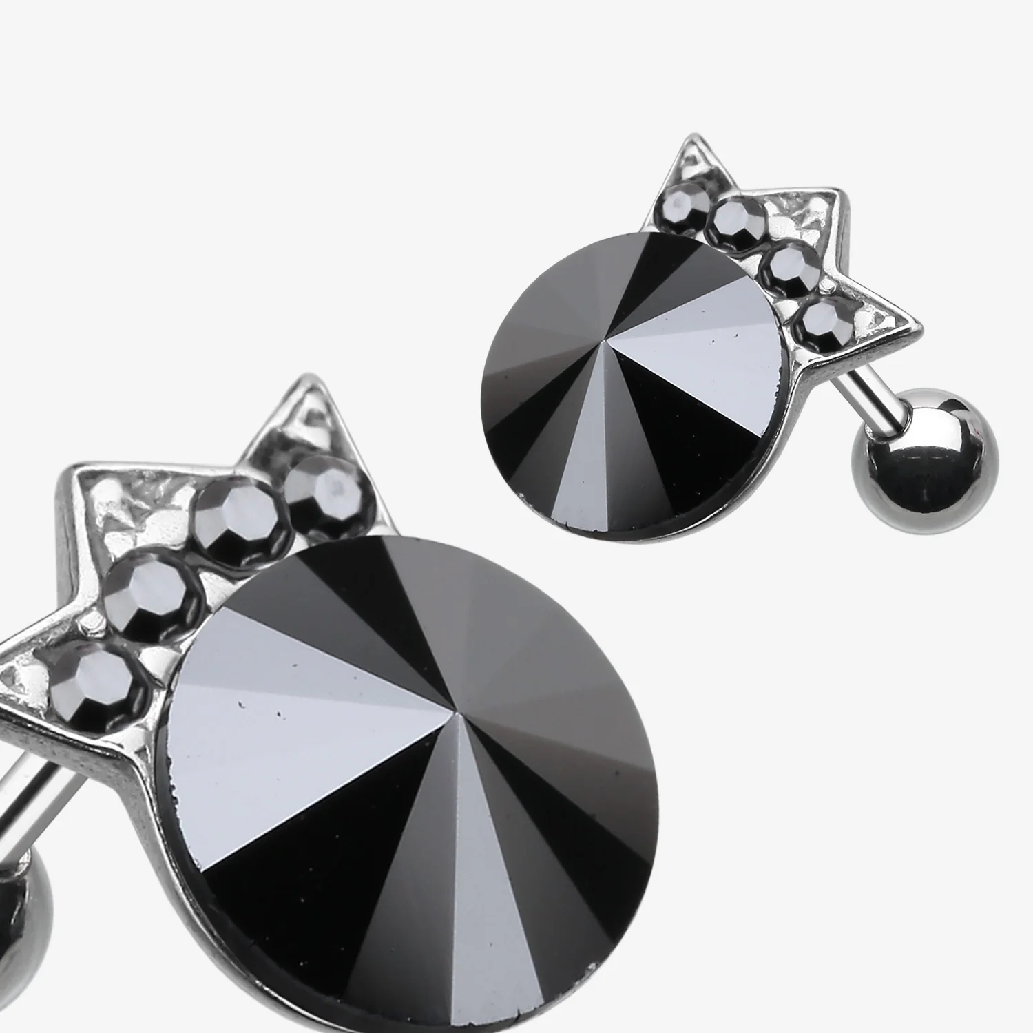 Grand Crown Topped Gem Cartilage Earring* - Image 2