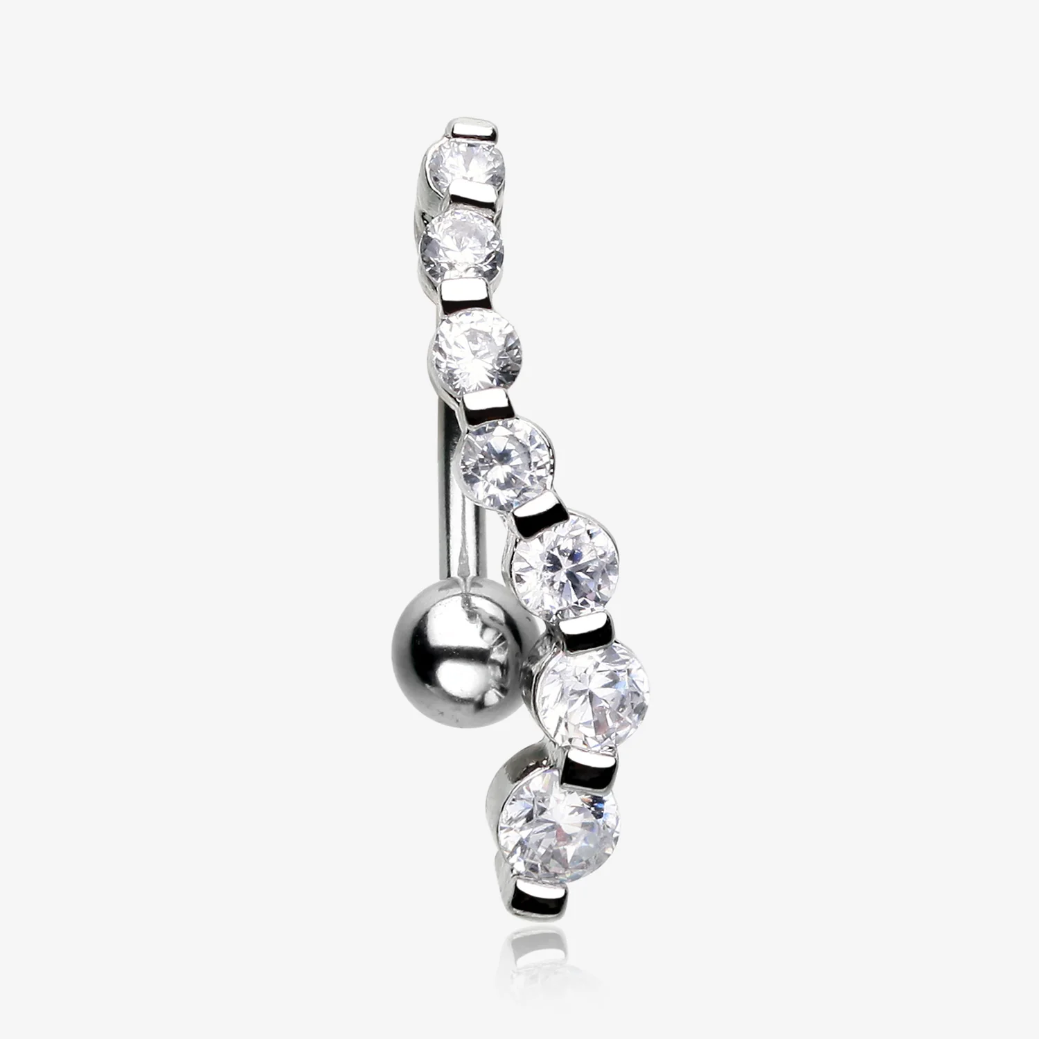 Grand Journey Sparkle Reverse Belly Button Ring