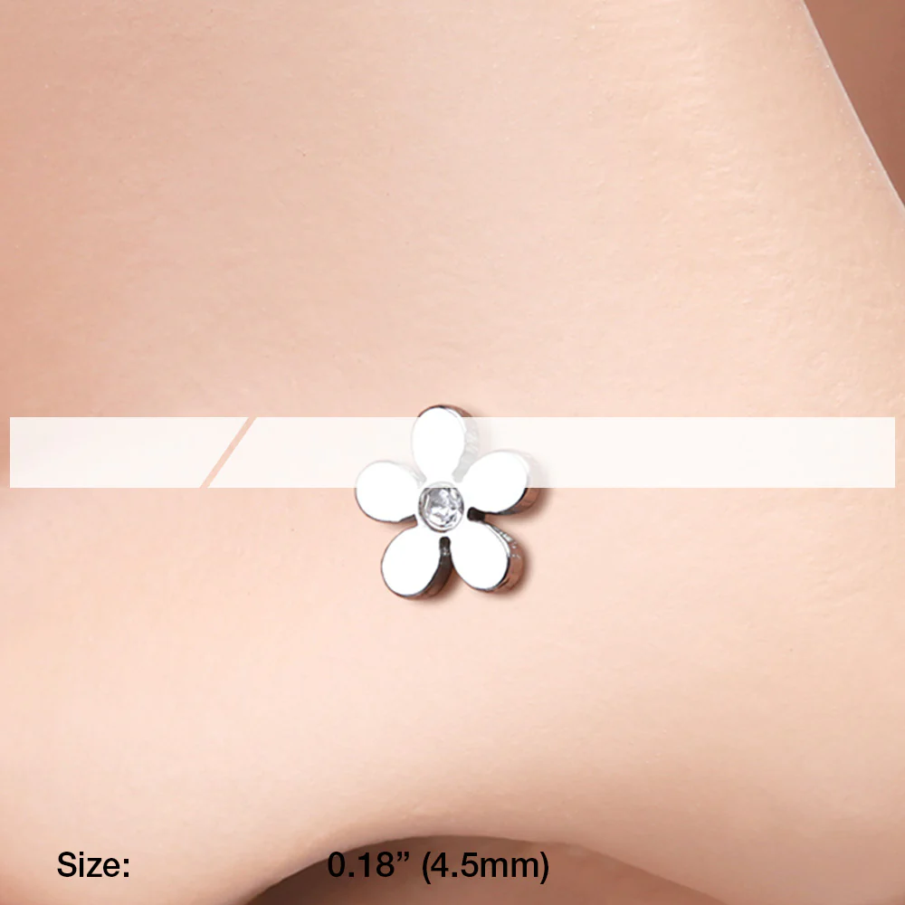 Grand Plumeria Nose Stud Ring - Image 3