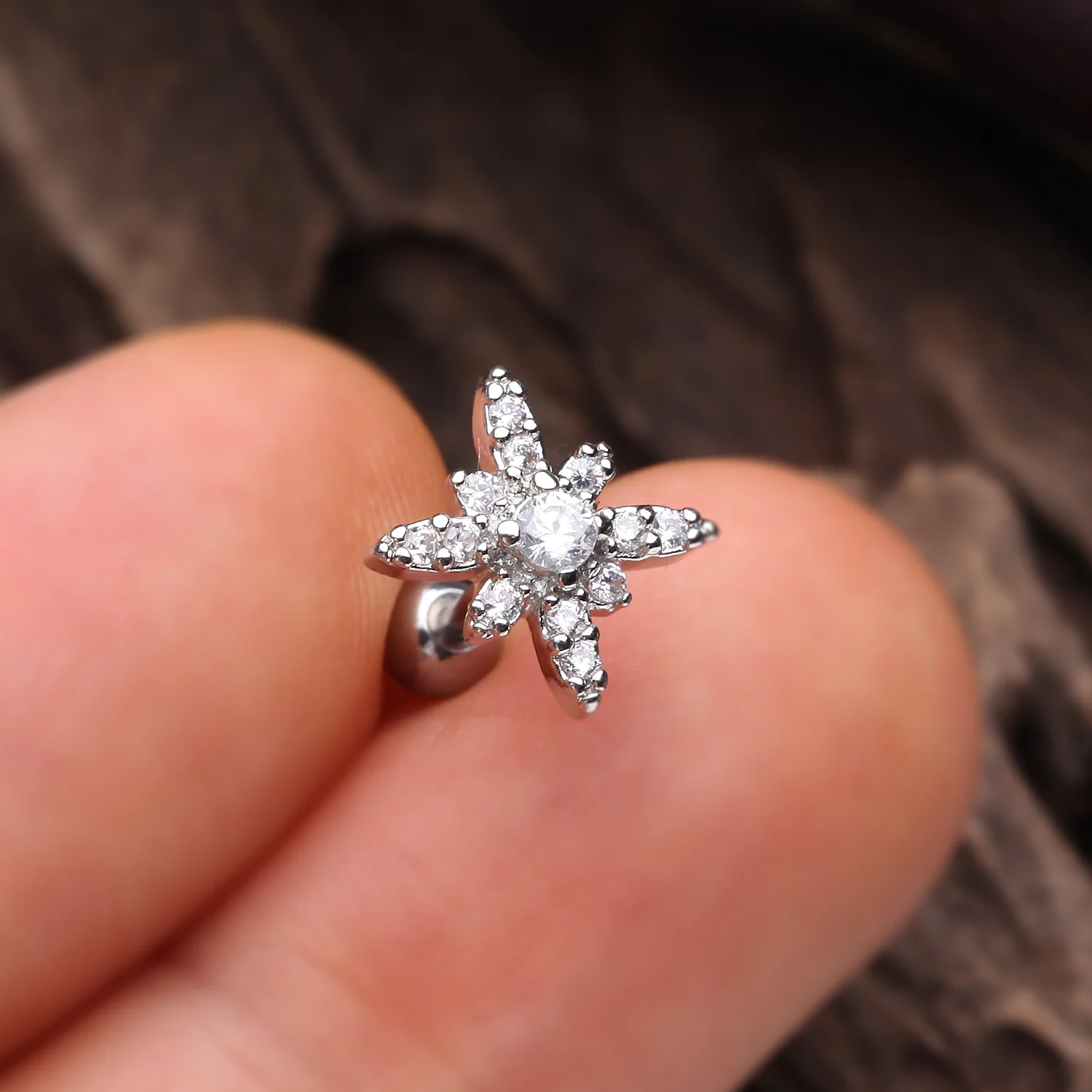 Grand Polaris Sparkle Cartilage Tragus Earring - Image 2