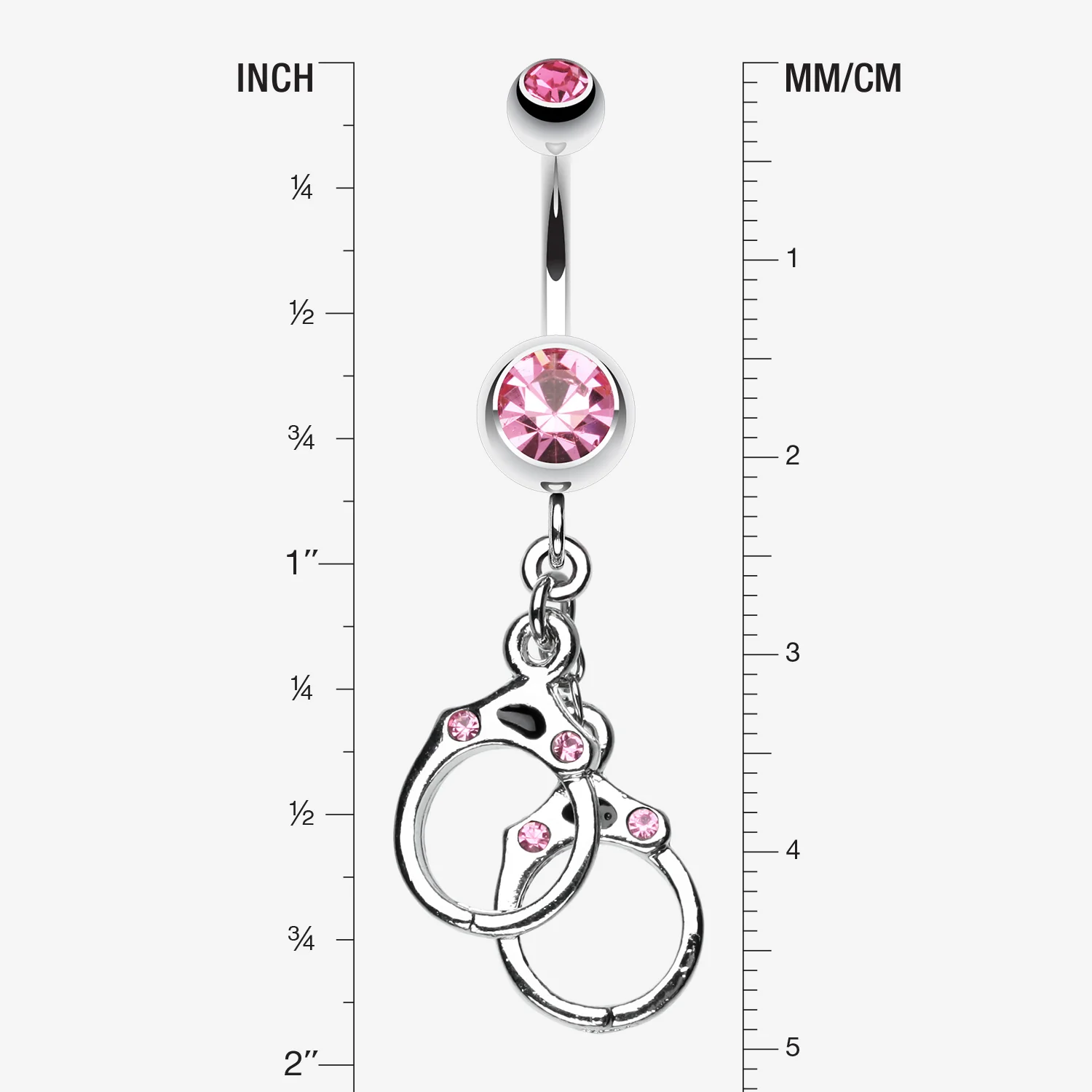 Handcuff Sparkle Belly Ring - Image 2