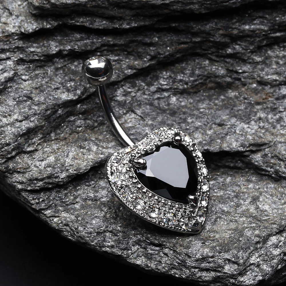 Heart Extravagant Belly Button Ring - Image 3