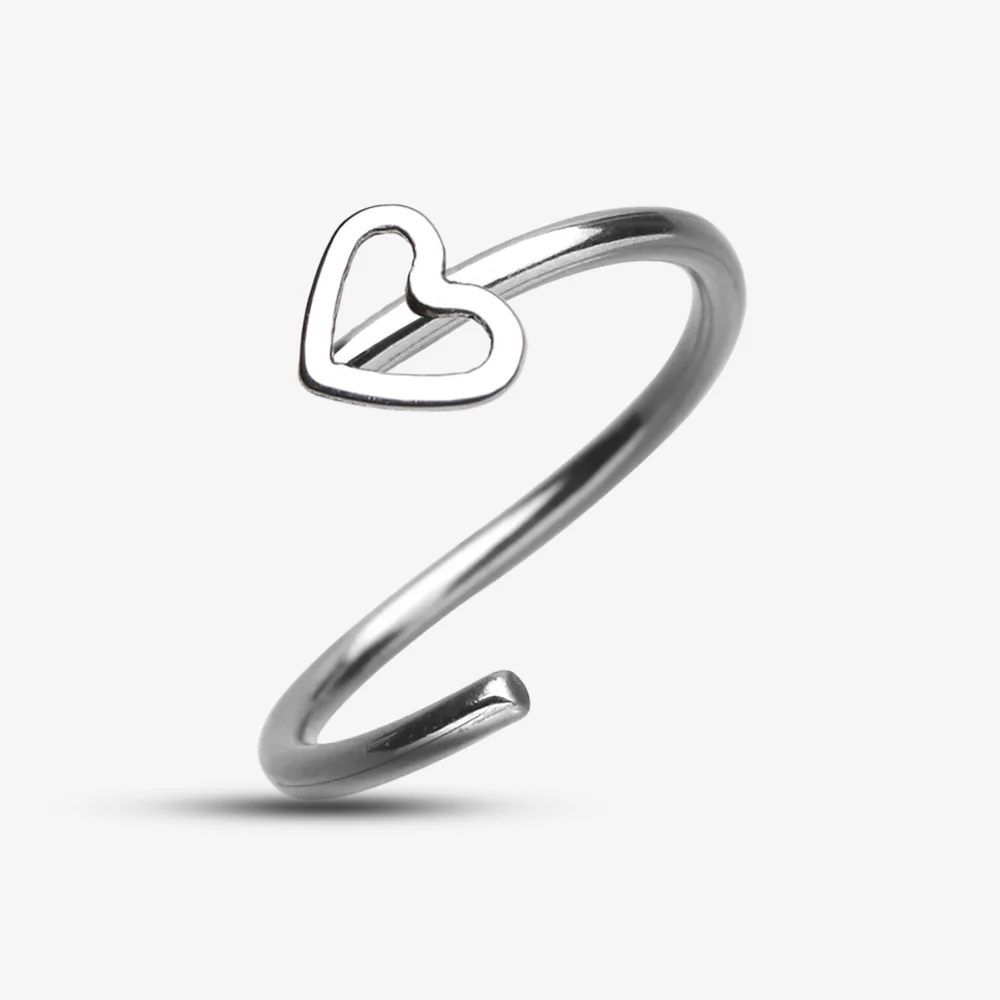 Heart Loop Bendable Hoop Ring - Image 3