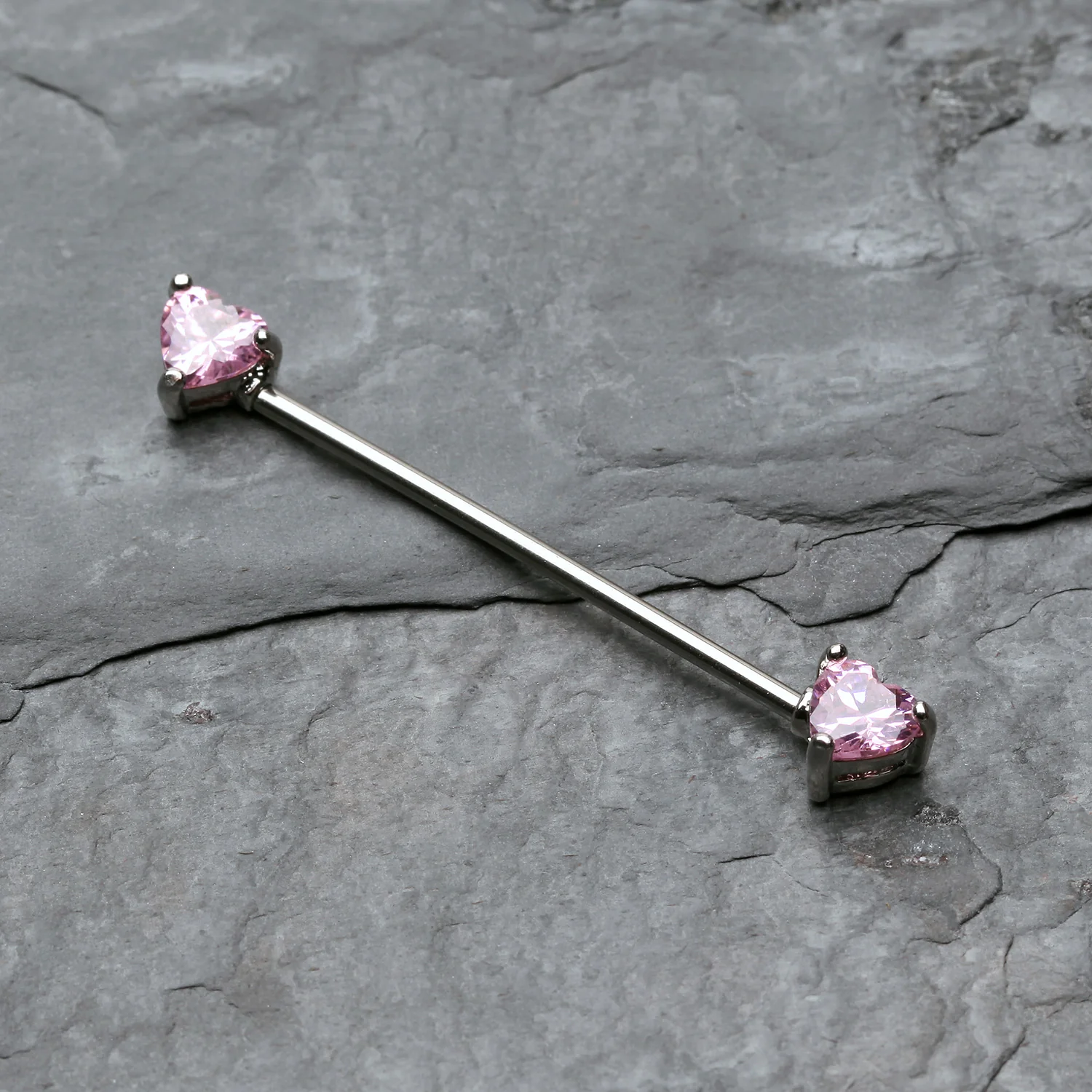 Heart Sparkle Industrial Barbell - Image 2