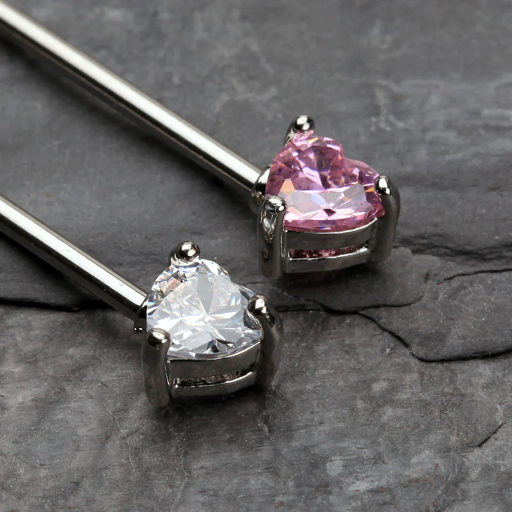 Heart Sparkle Industrial Barbell - Image 3