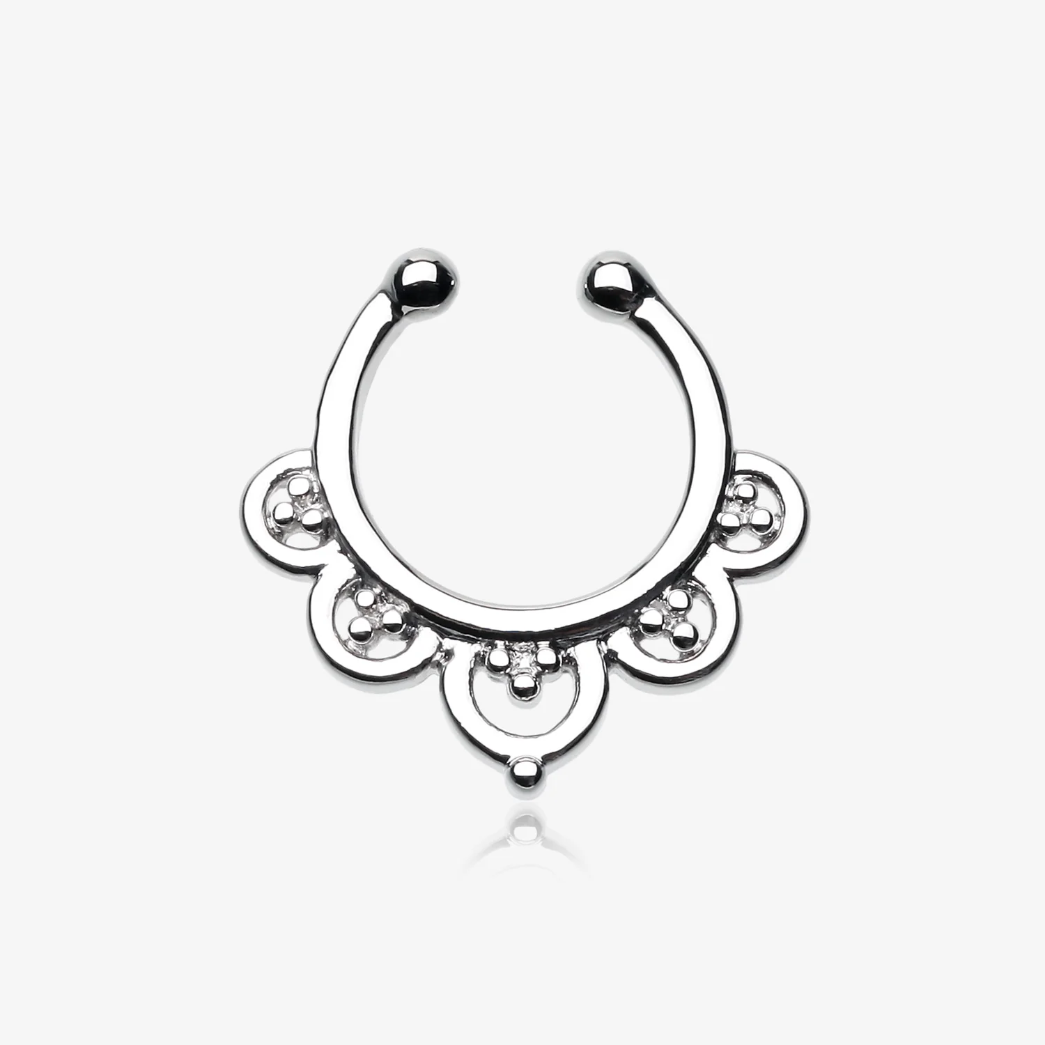 Imperial Filigree Fake Septum Clip-On Ring
