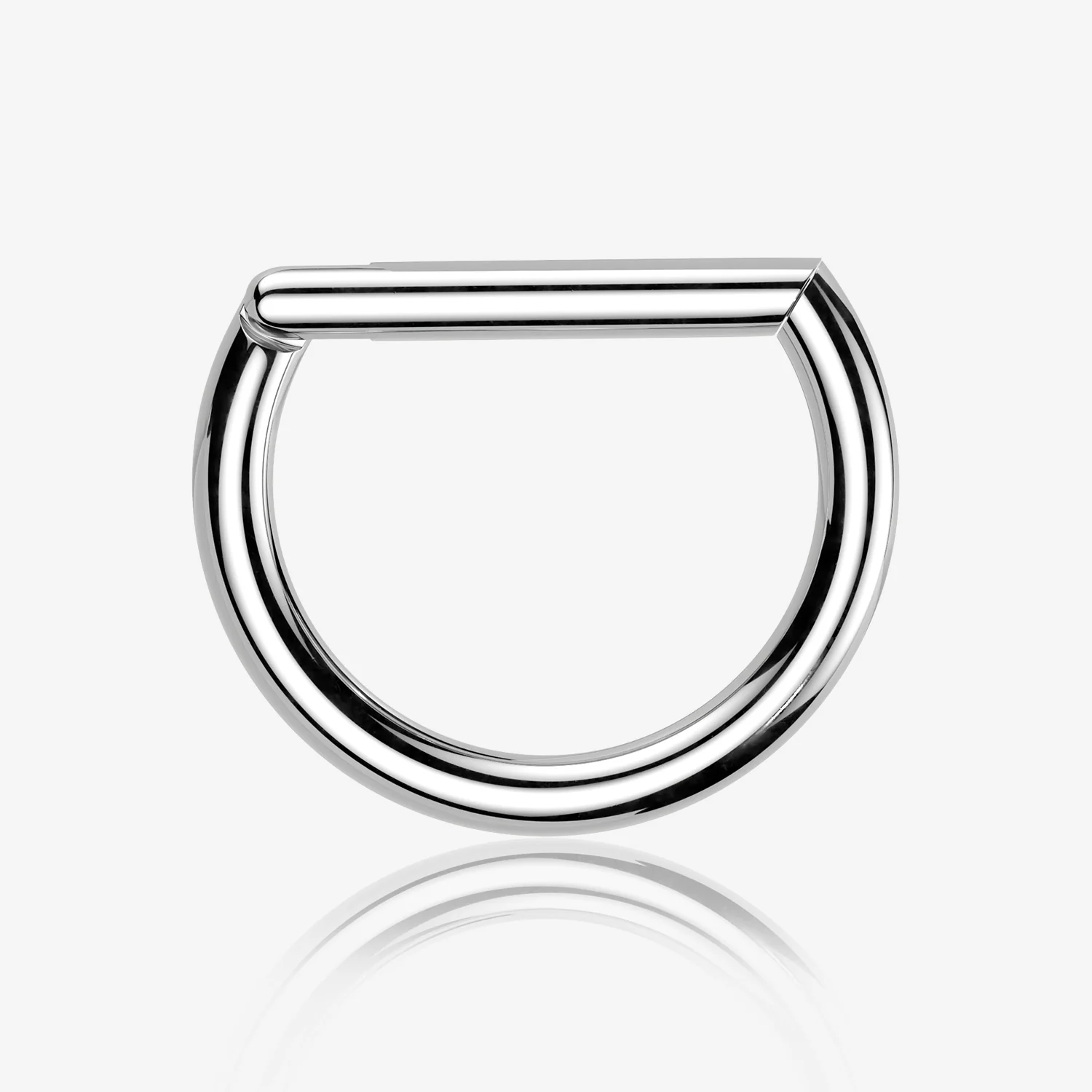 Implant Grade Titanium Basic D Shape Clicker Hoop Ring
