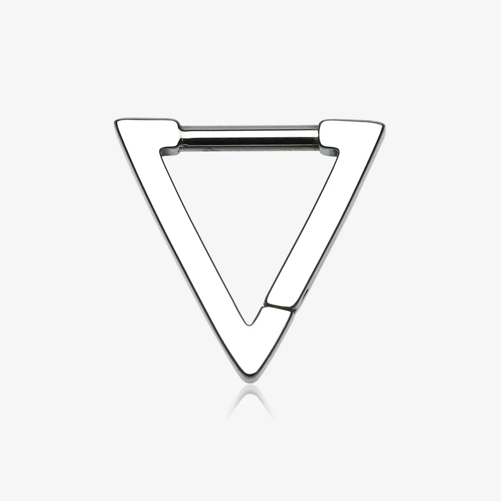 Implant Grade Titanium Basic Hollow Triangle Clicker Hoop Ring