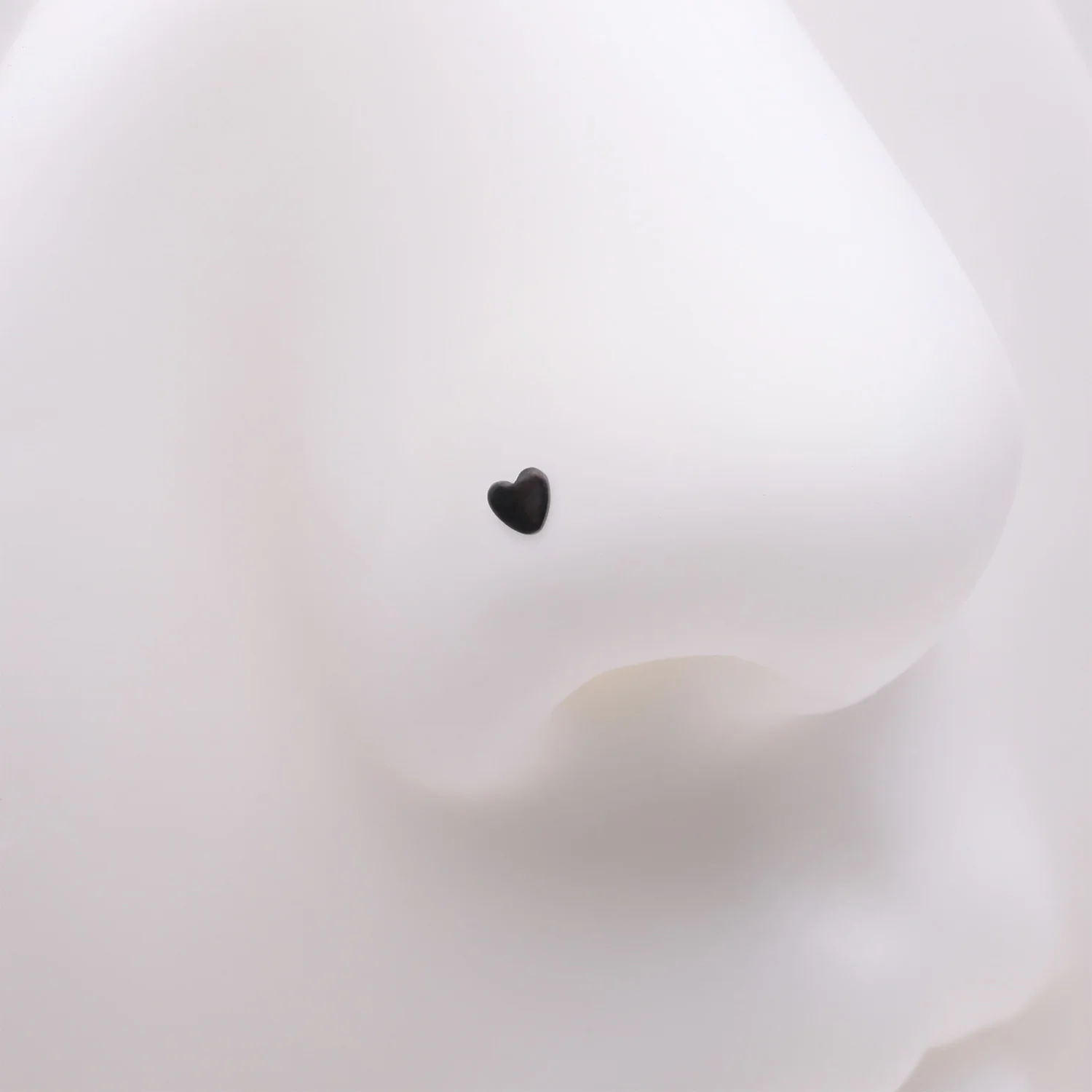 Implant Grade Titanium Blackline Heart Icon L-Shaped Nose Ring - Image 2
