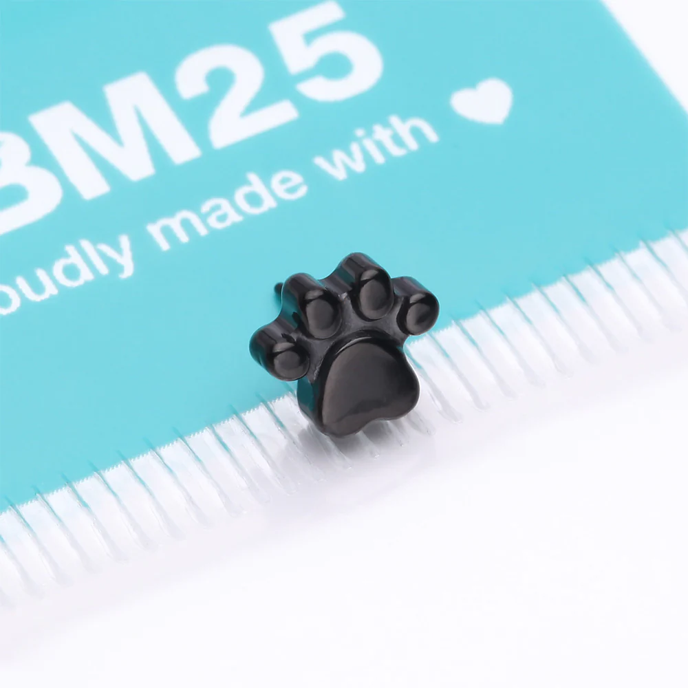 Implant Grade Titanium OneFit Threadless Blackline Adorable Paw Top Part - Image 4