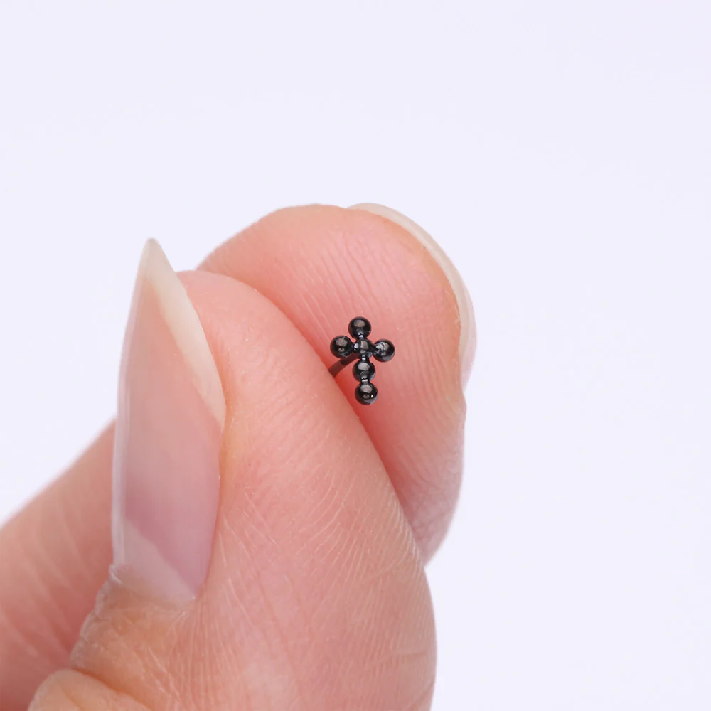 Implant Grade Titanium OneFit Threadless Blackline Beaded Ball Cross Top Part - Image 3