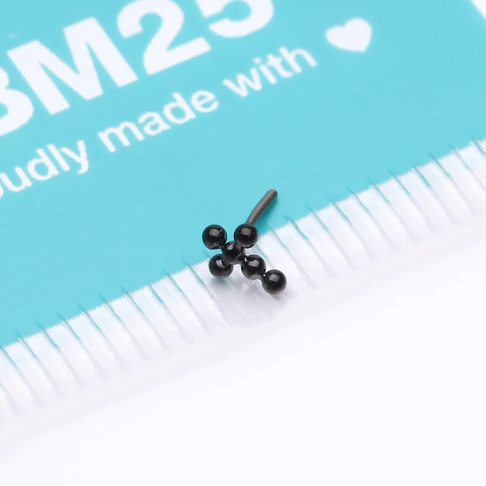 Implant Grade Titanium OneFit Threadless Blackline Beaded Ball Cross Top Part - Image 4