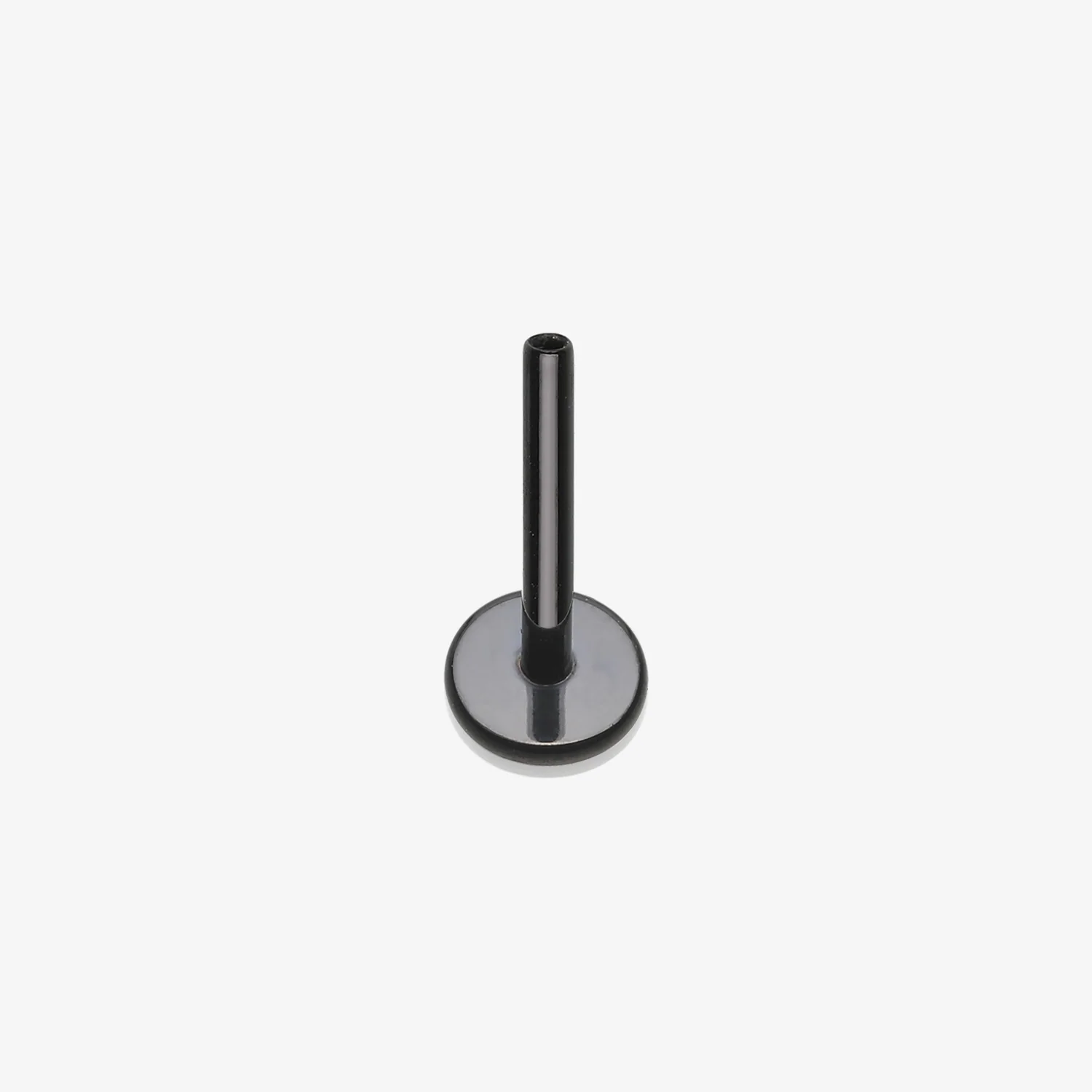 Implant Grade Titanium OneFit Threadless Blackline Flat Back Stud Labret Bar Part