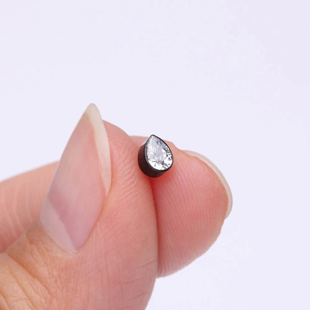 Implant Grade Titanium OneFit Threadless Blackline Teardrop Sparkle Top Part - Image 3
