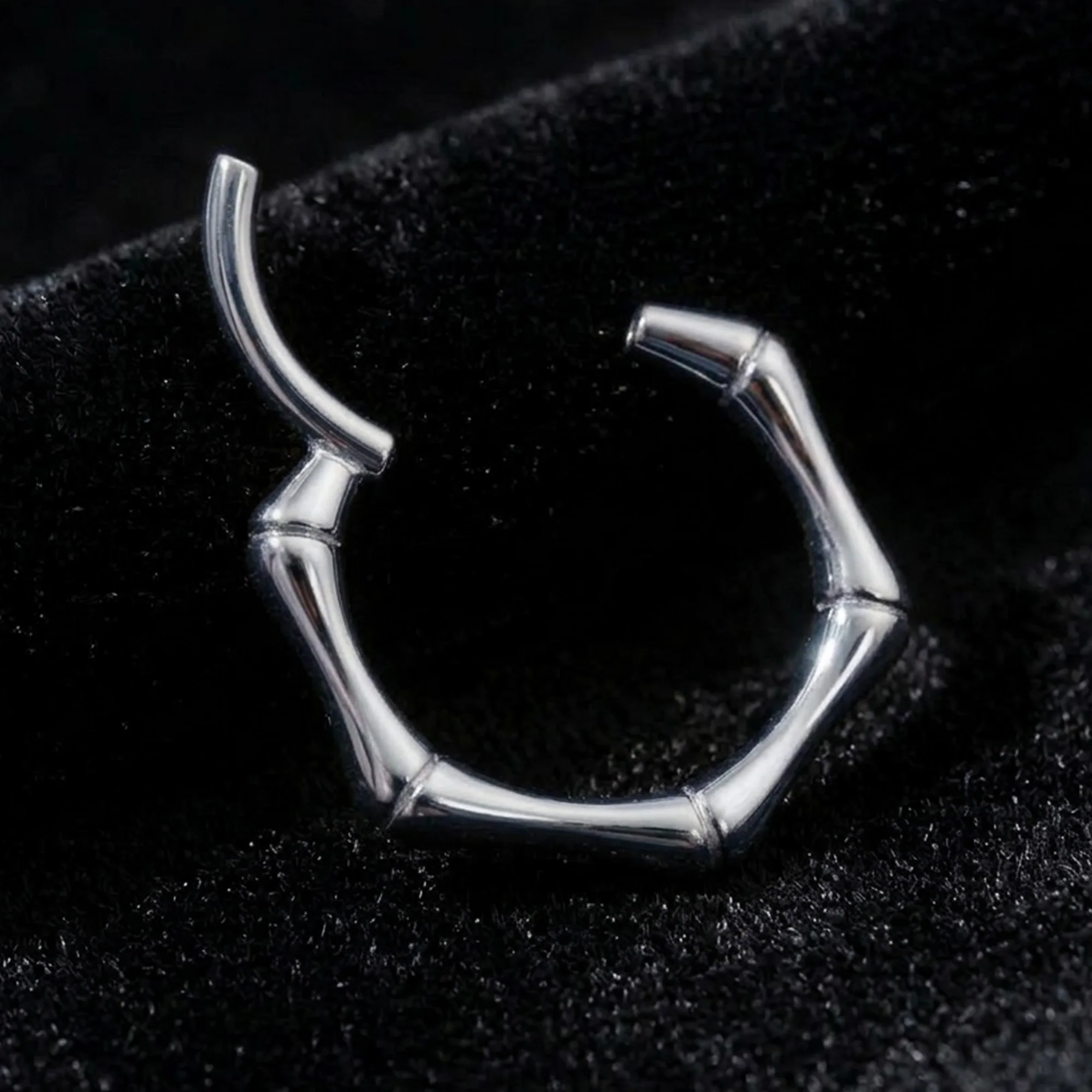 Implant Grade Titanium Bones Clicker Hoop Ring - Image 3