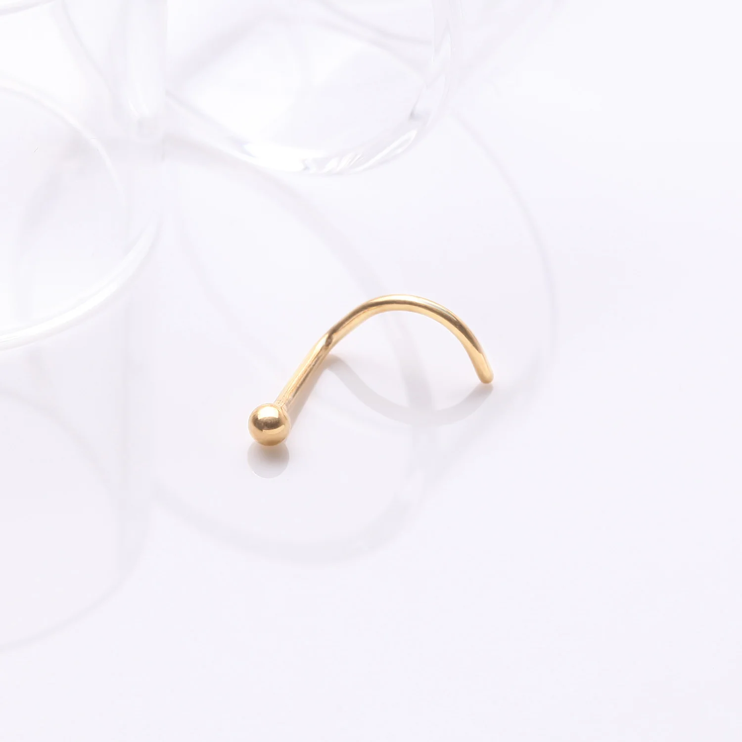 Implant Grade Titanium Golden Ball Top Nose Screw Ring - Image 2