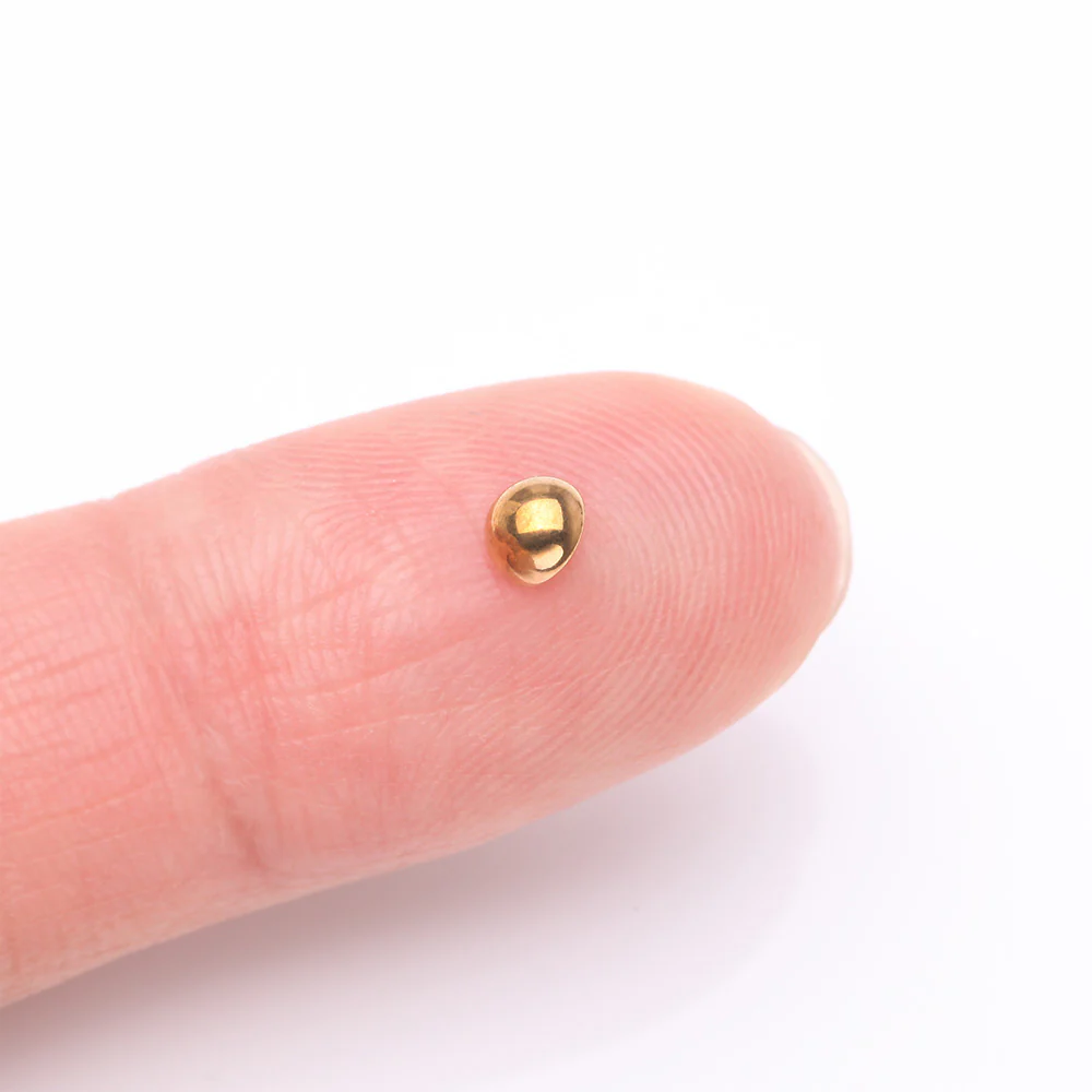 Implant Grade Titanium Golden Internally Threaded Basic Dome Top Part - Image 3