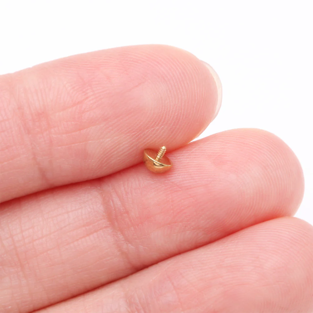 Implant Grade Titanium Golden Internally Threaded Basic Dome Top Part - Image 4