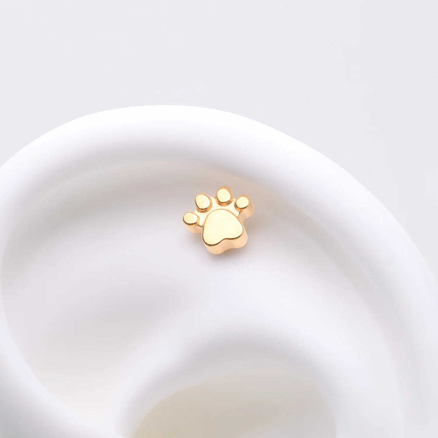 Implant Grade Titanium OneFit Threadless Golden Adorable Paw Top Part - Image 2