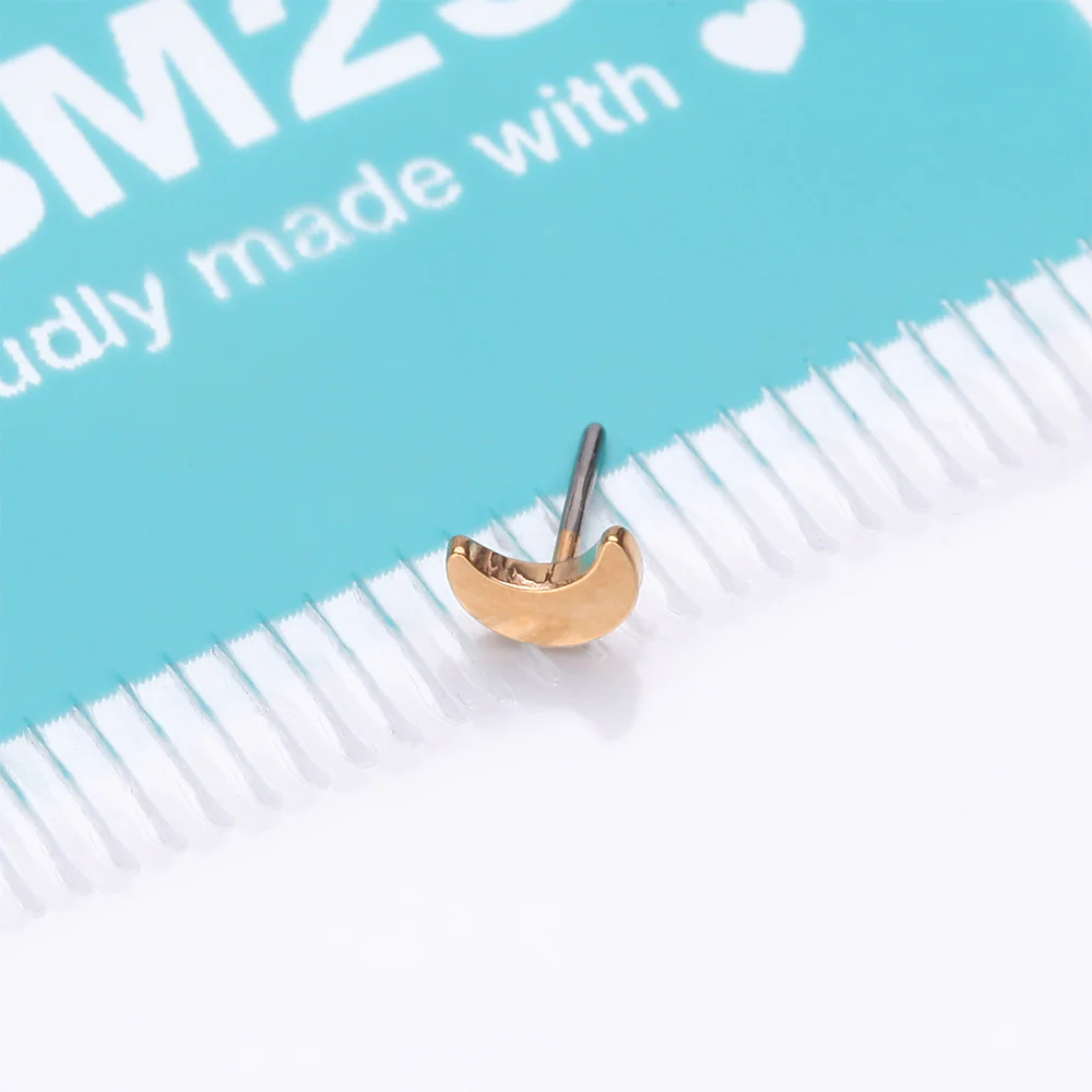 Implant Grade Titanium OneFit Threadless Golden Crescent Moon Top Part - Image 4