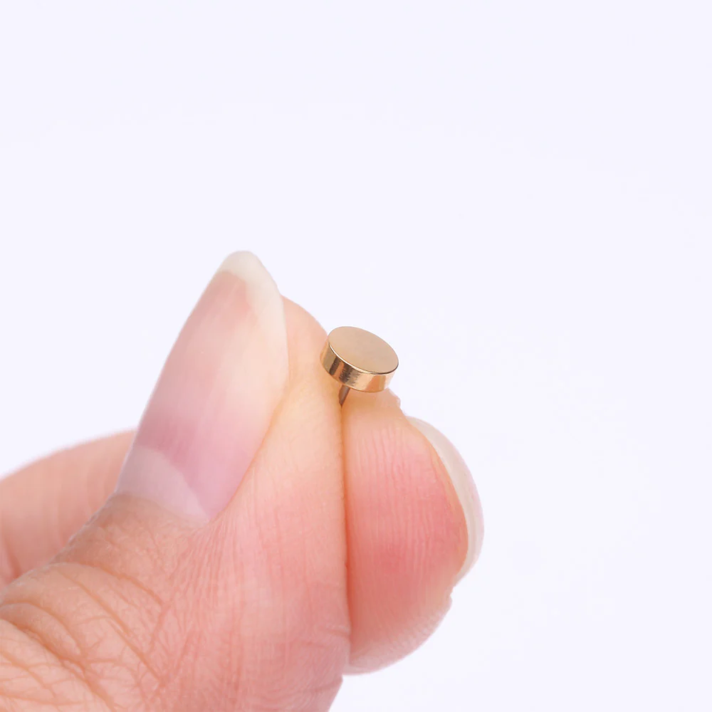 Implant Grade Titanium OneFit Threadless Golden Flat Round Top Part - Image 3