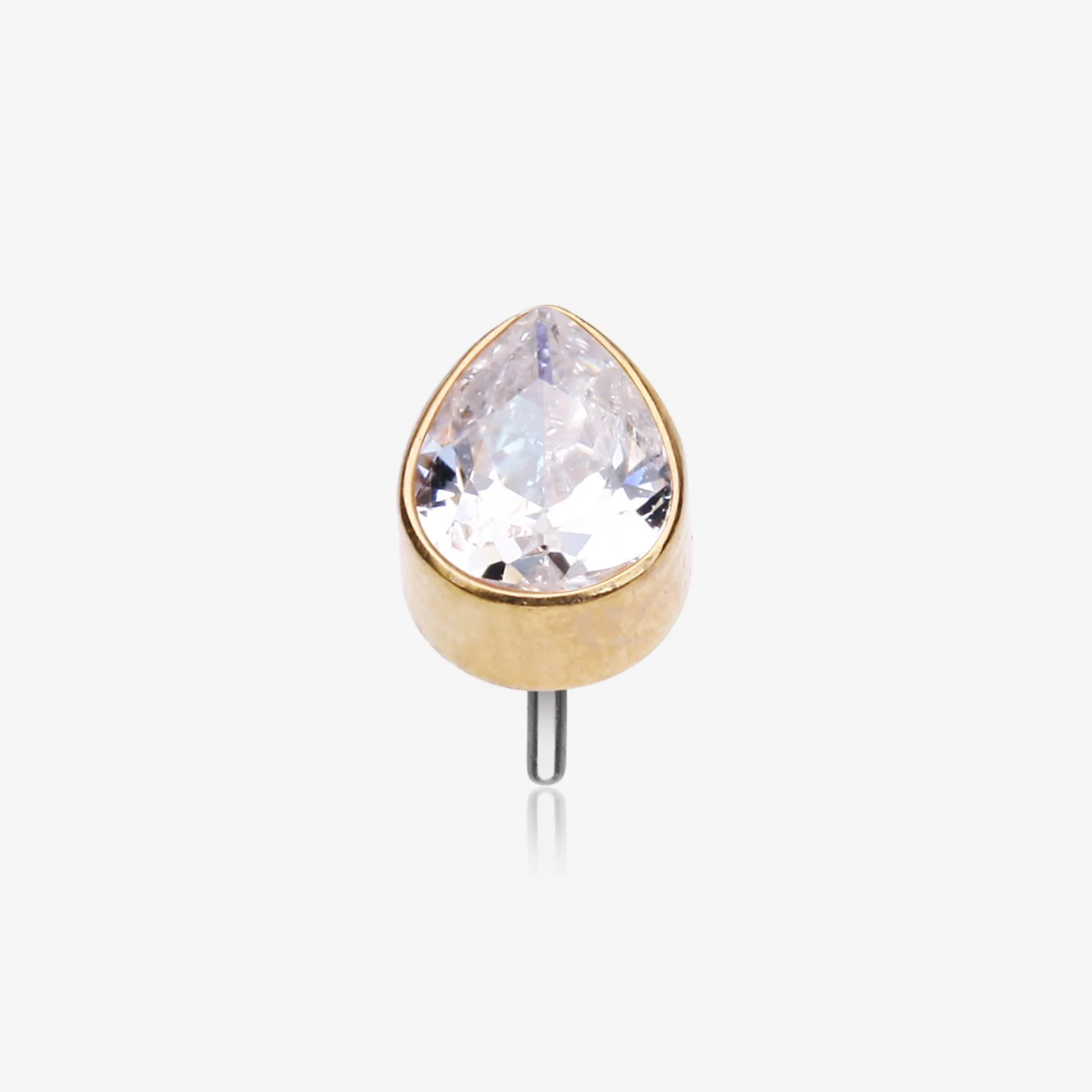 Implant Grade Titanium OneFit Threadless Golden Teardrop Sparkle Top Part