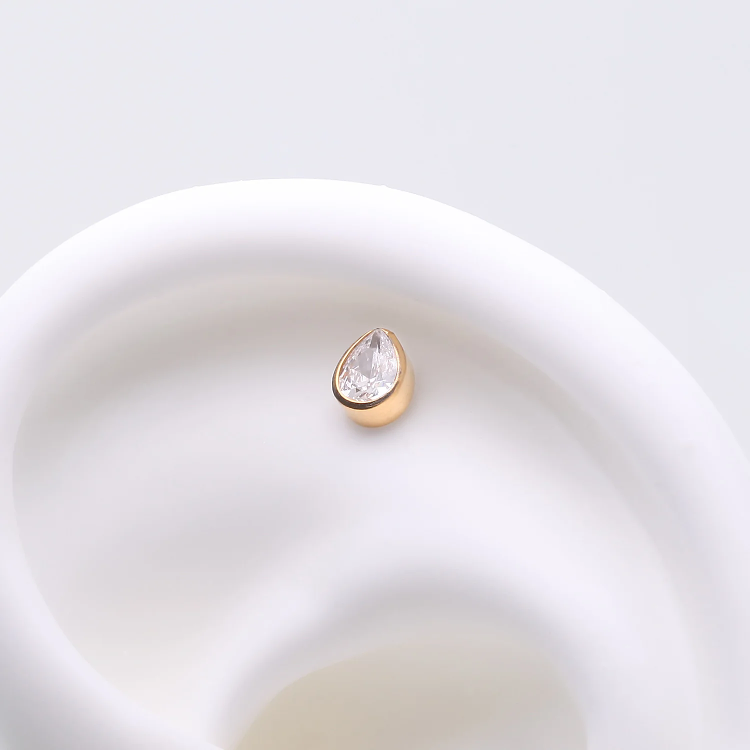 Implant Grade Titanium OneFit Threadless Golden Teardrop Sparkle Top Part - Image 2