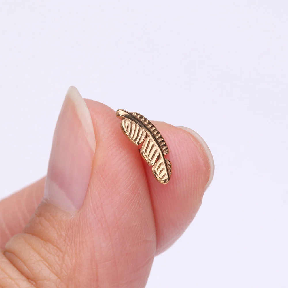 Implant Grade Titanium OneFit Threadless Golden Vintage Leaf Top Part - Image 3