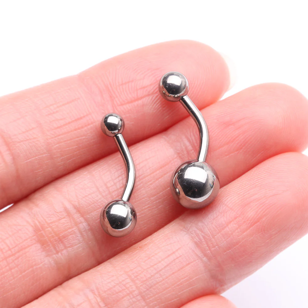 Implant Grade Titanium Internally Threaded Basic Belly Button Ring - Image 4