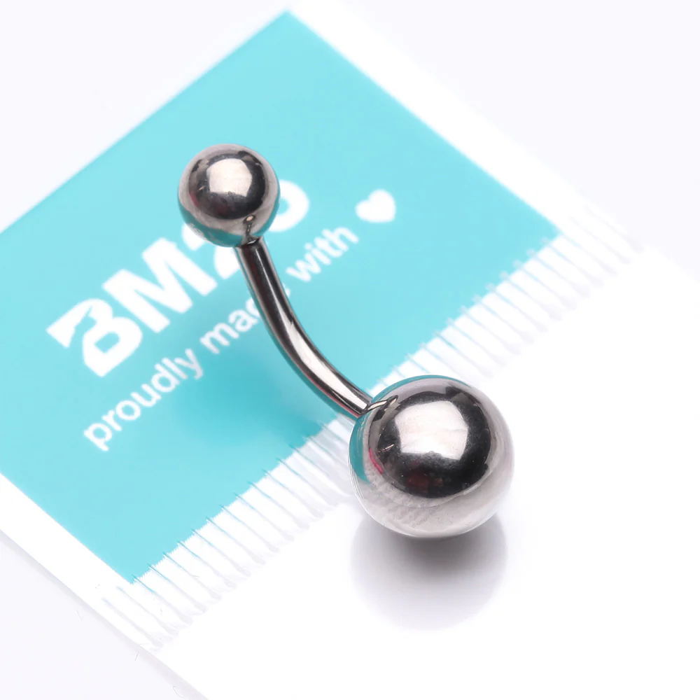 Implant Grade Titanium Internally Threaded Basic Belly Button Ring - Image 5