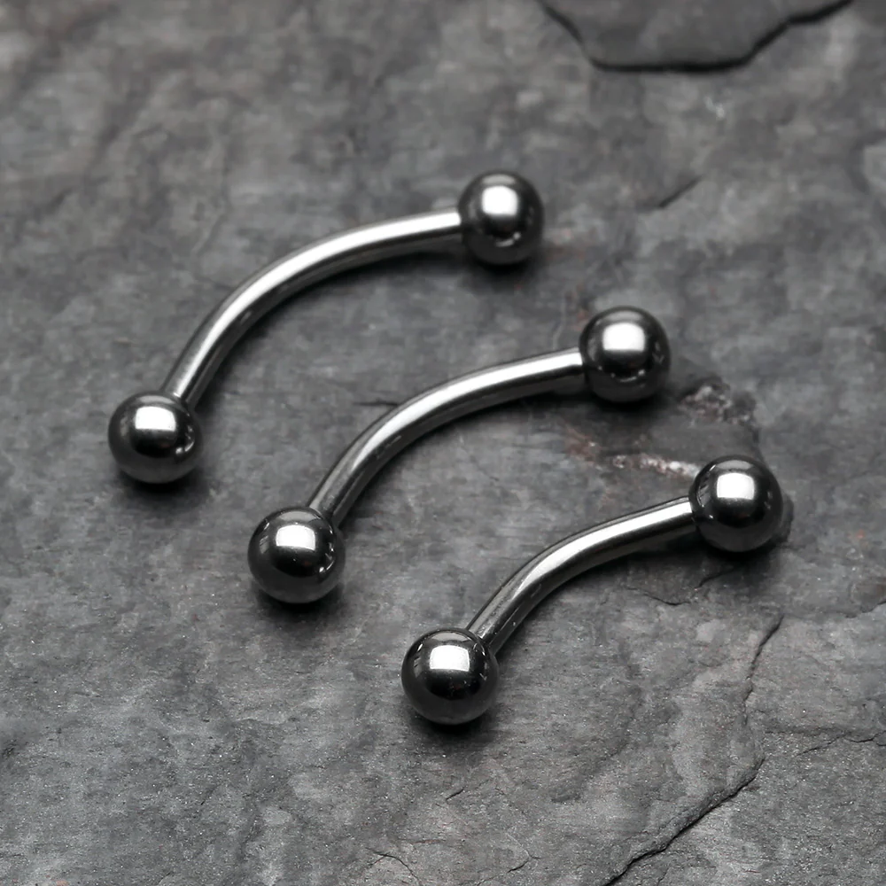 Implant Grade Titanium Internally Threaded Curved Barbell - Image 3