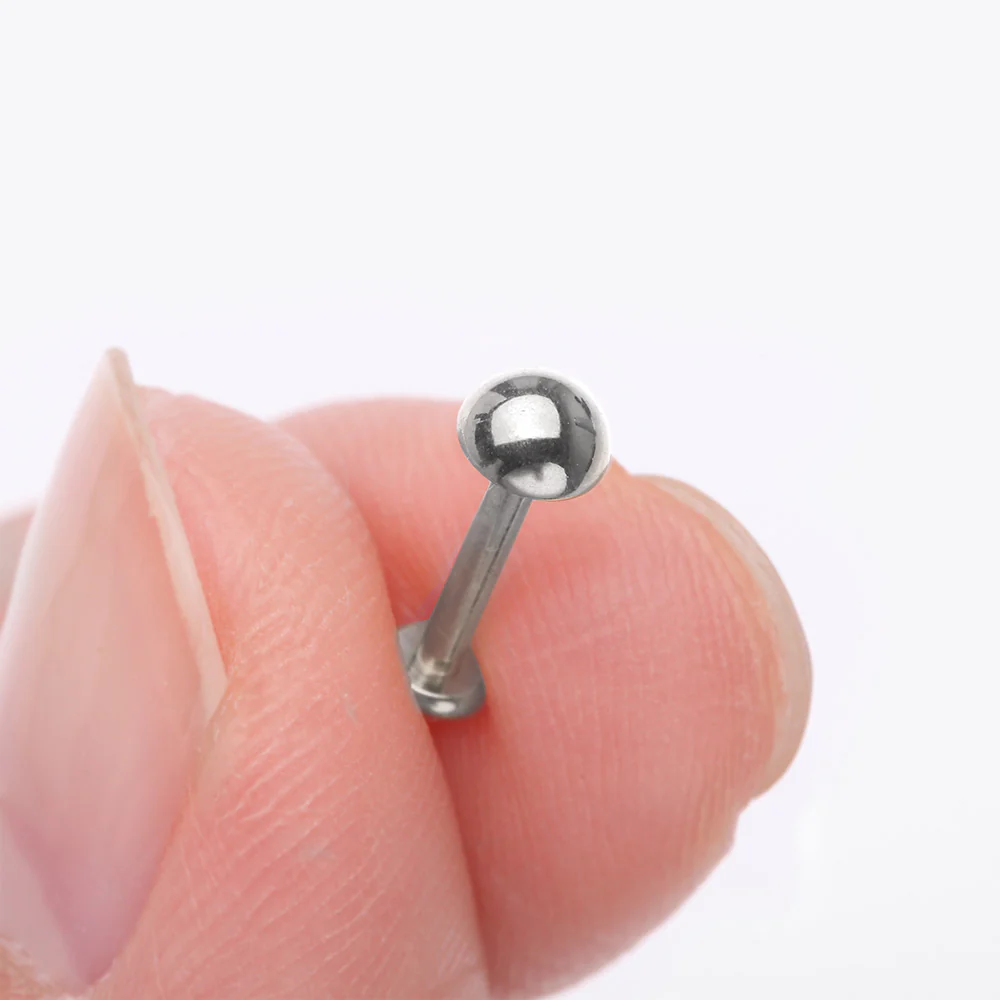 Implant Grade Titanium Internally Threaded Dome Top Labret - Image 3
