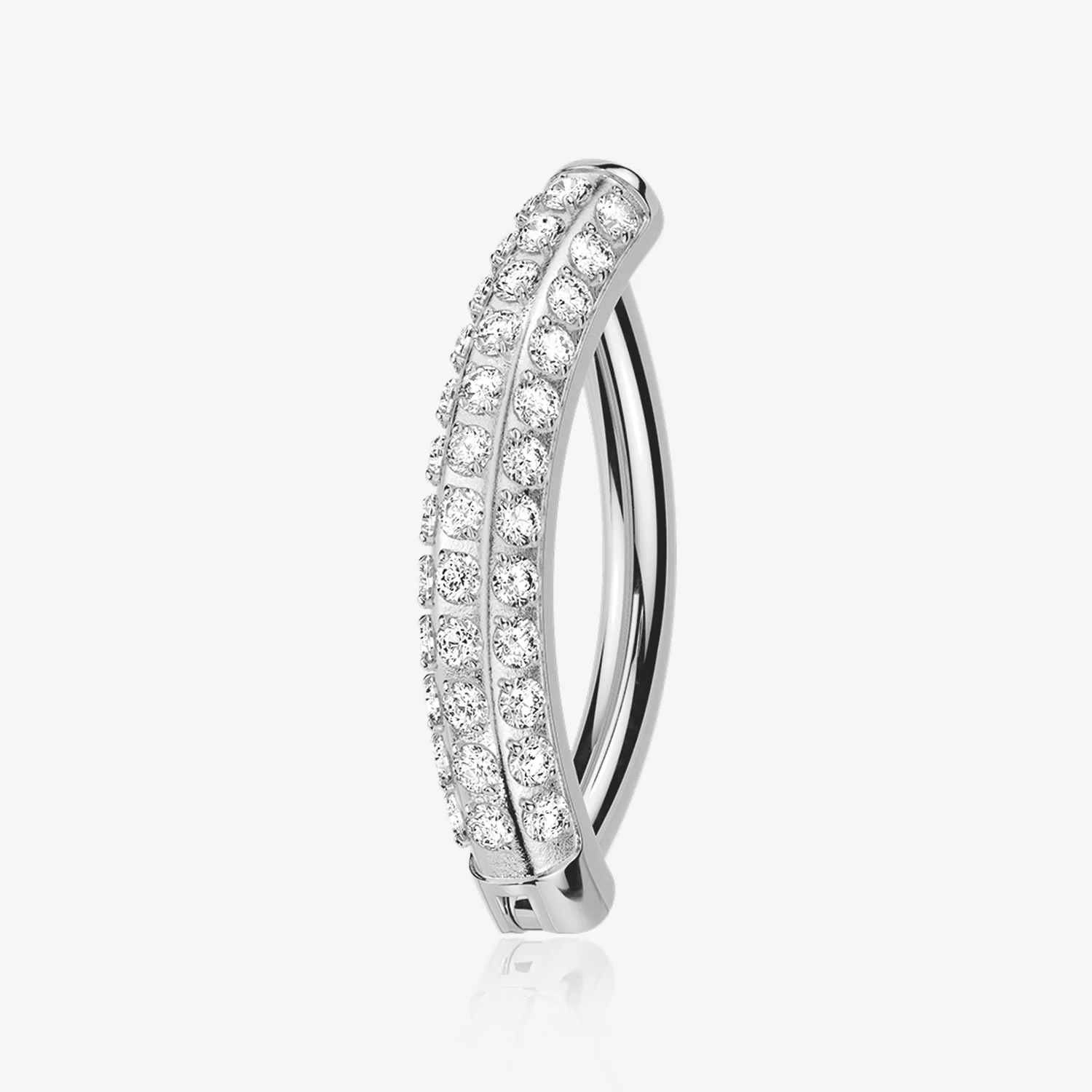Implant Grade Titanium Moissanite Sparkle Overload Belly Clicker Ring