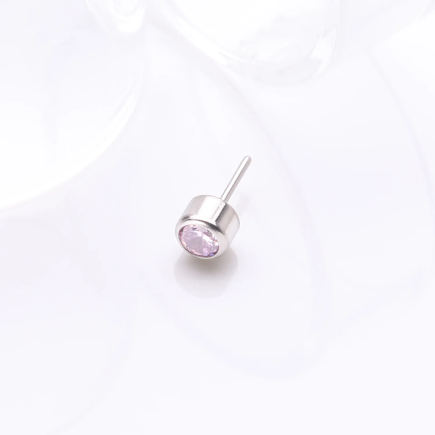 Implant Grade Titanium OneFit Threadless Bezel Round Gem Sparkle Top Part - Image 2