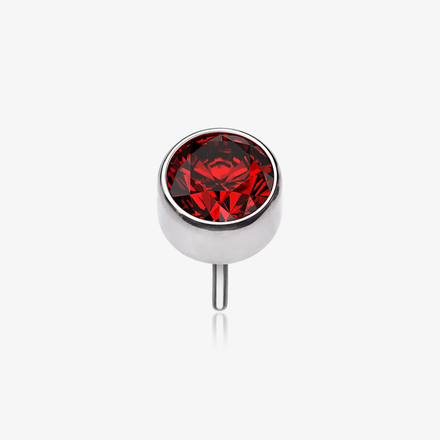 Implant Grade Titanium OneFit Threadless Bezel Round Gem Sparkle Top Part