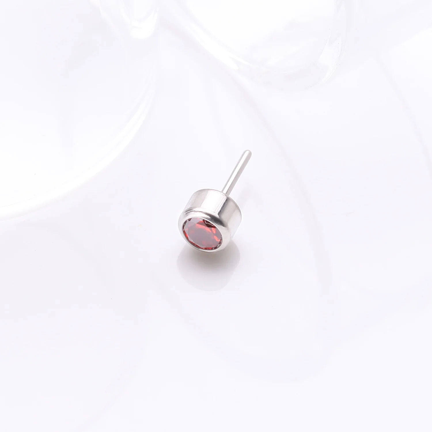 Implant Grade Titanium OneFit Threadless Bezel Round Gem Sparkle Top Part - Image 2