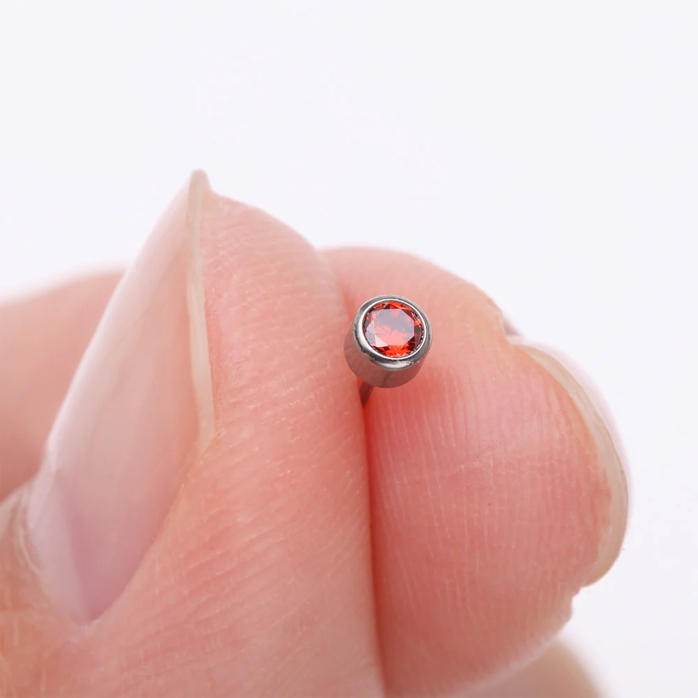 Implant Grade Titanium OneFit Threadless Bezel Round Gem Sparkle Top Part - Image 3