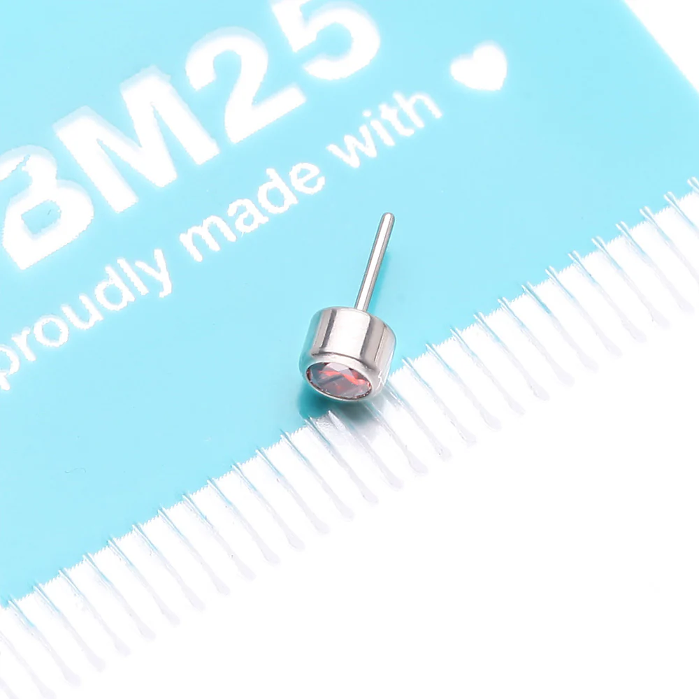 Implant Grade Titanium OneFit Threadless Bezel Round Gem Sparkle Top Part - Image 4