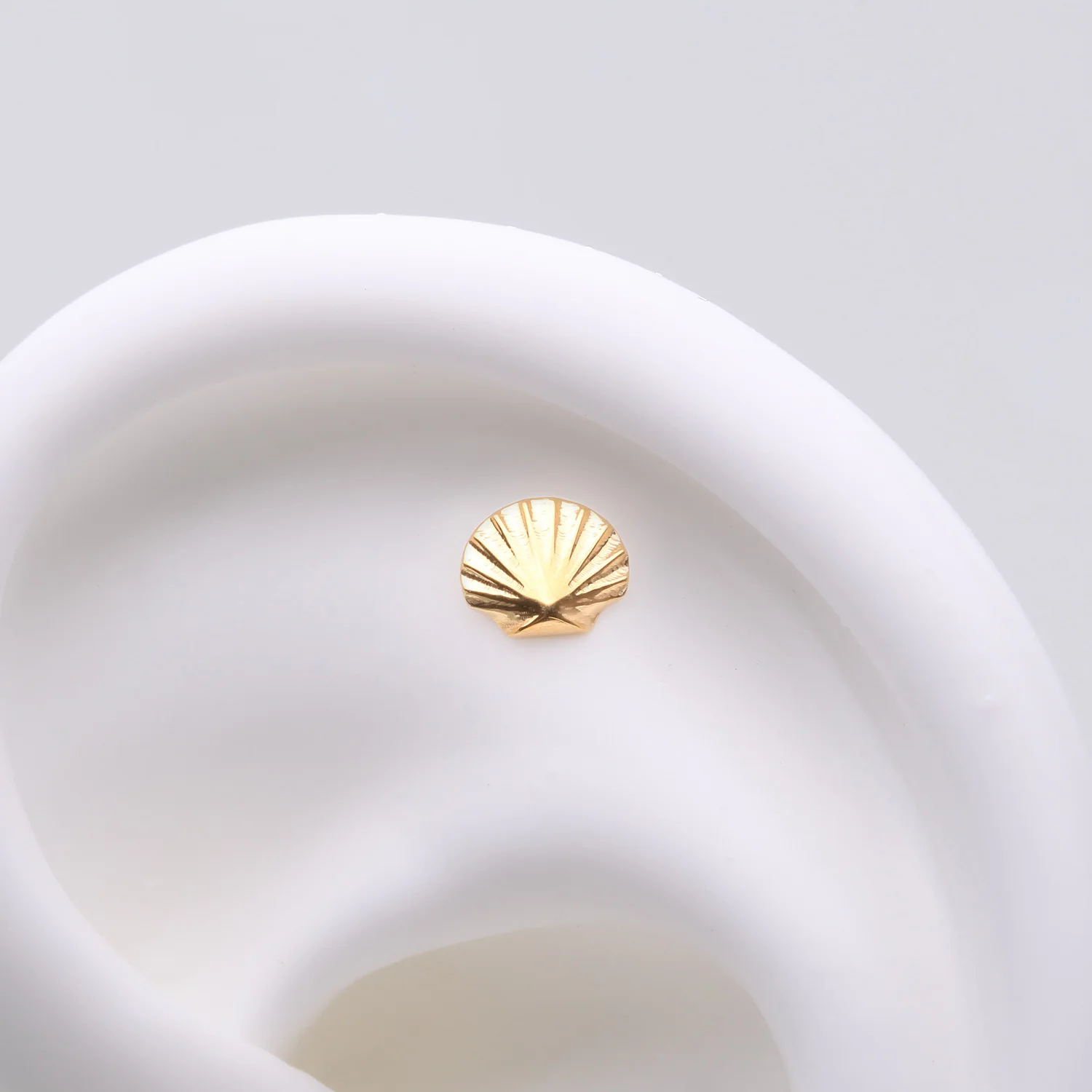 Implant Grade Titanium OneFit Threadless Golden Adorable Sea Shell Top Part - Image 2