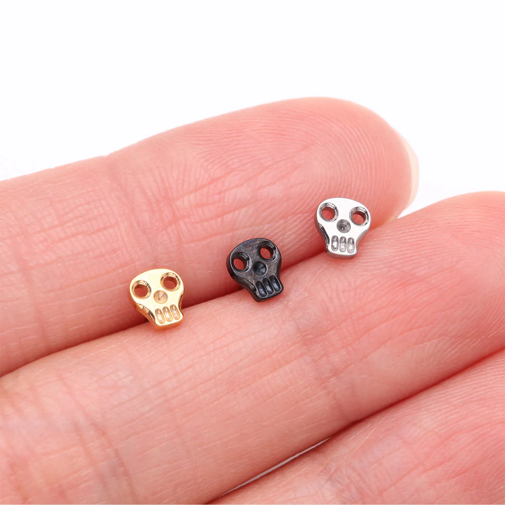 Implant Grade Titanium OneFit Threadless Golden Hollow Skull Top Part - Image 4