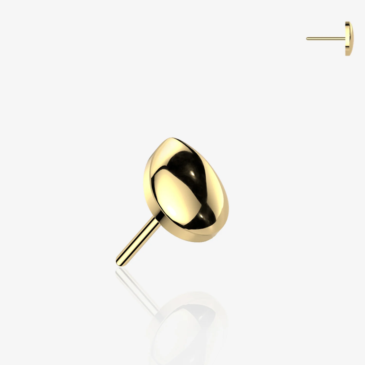 Implant Grade Titanium OneFit Threadless Golden Teardrop Dew Top Part