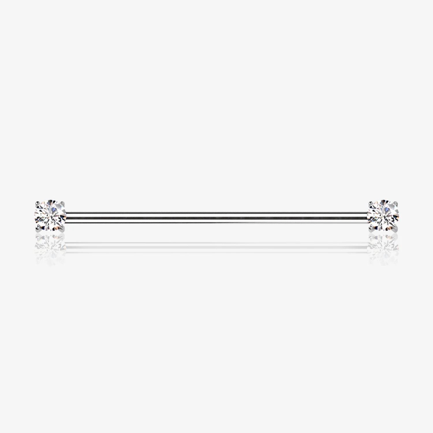 Implant Grade Titanium OneFit Threadless Prong Gem Sparkle Industrial Barbell