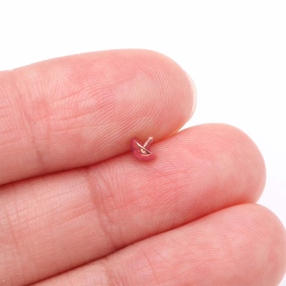 Implant Grade Titanium Rose Gold Internally Threaded Basic Dome Top Part - Image 4