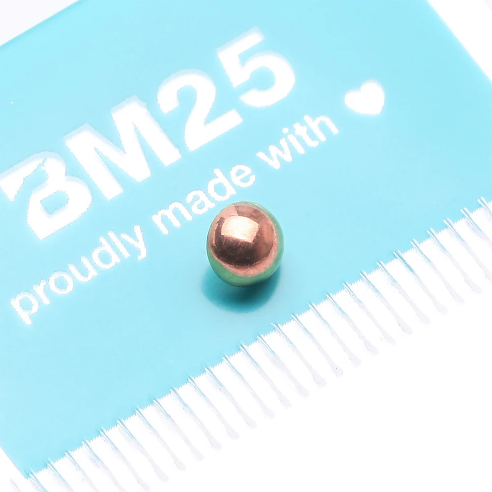 Implant Grade Titanium Rose Gold Internally Threaded Basic Dome Top Part - Image 5