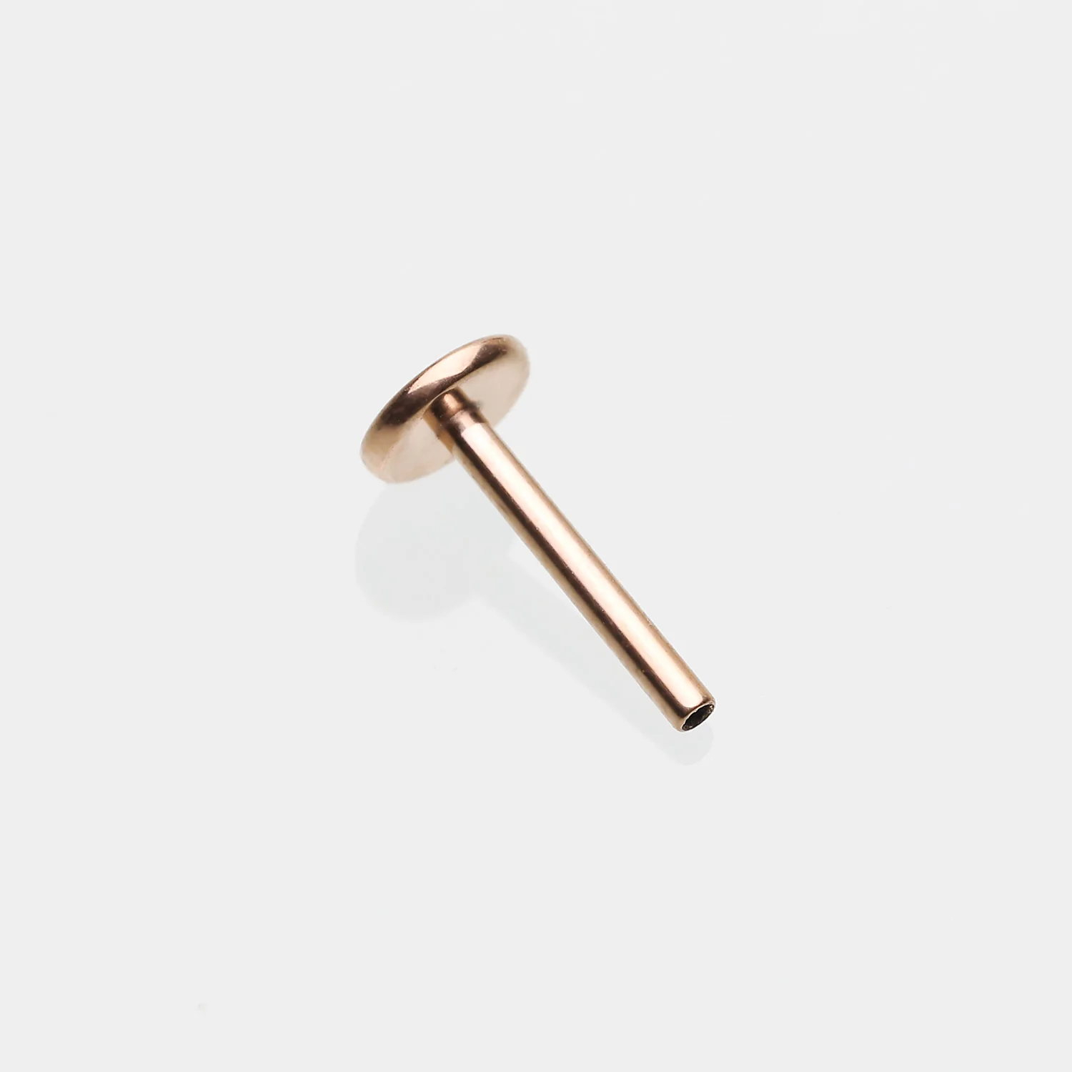 Implant Grade Titanium OneFit Threadless Rose Gold 4mm Base Flat Back Stud Labret Bar Part - Image 2