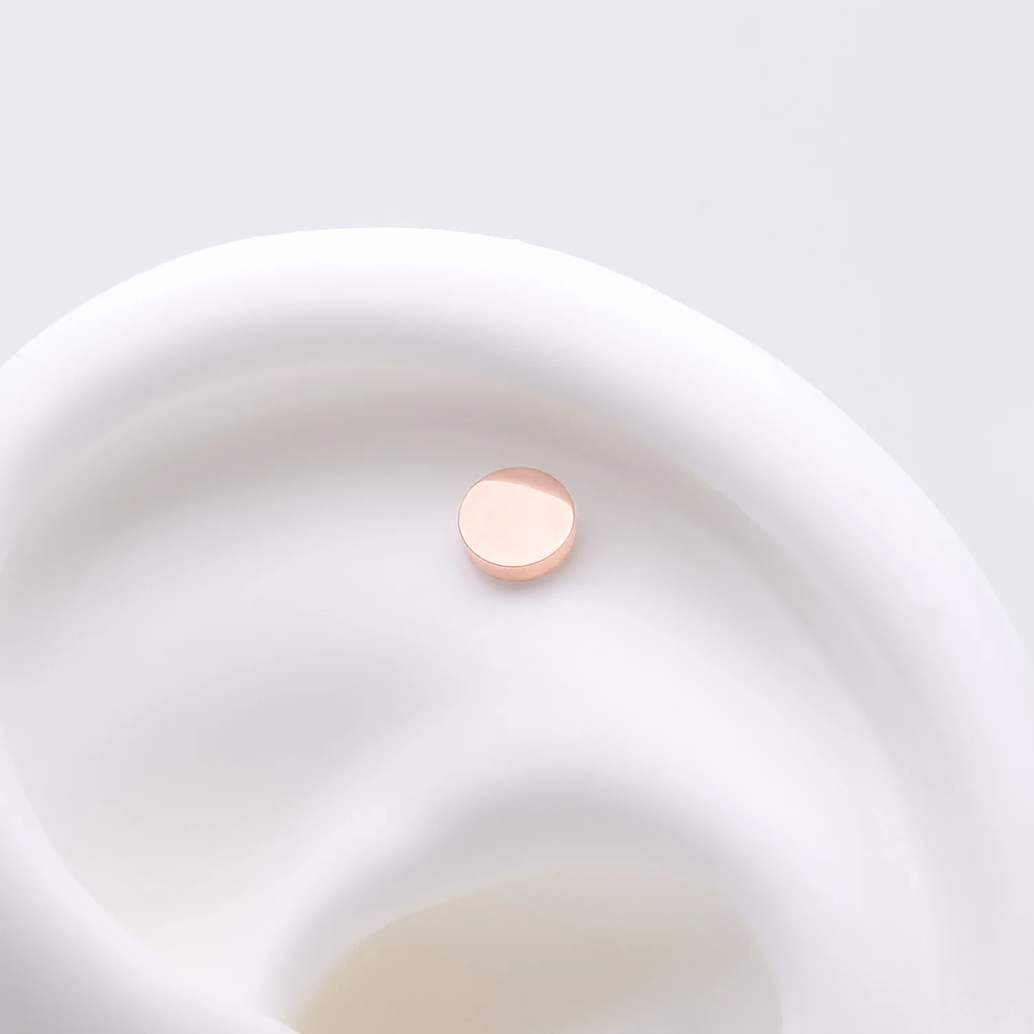 Implant Grade Titanium OneFit Threadless Rose Gold Flat Round Top Part - Image 2
