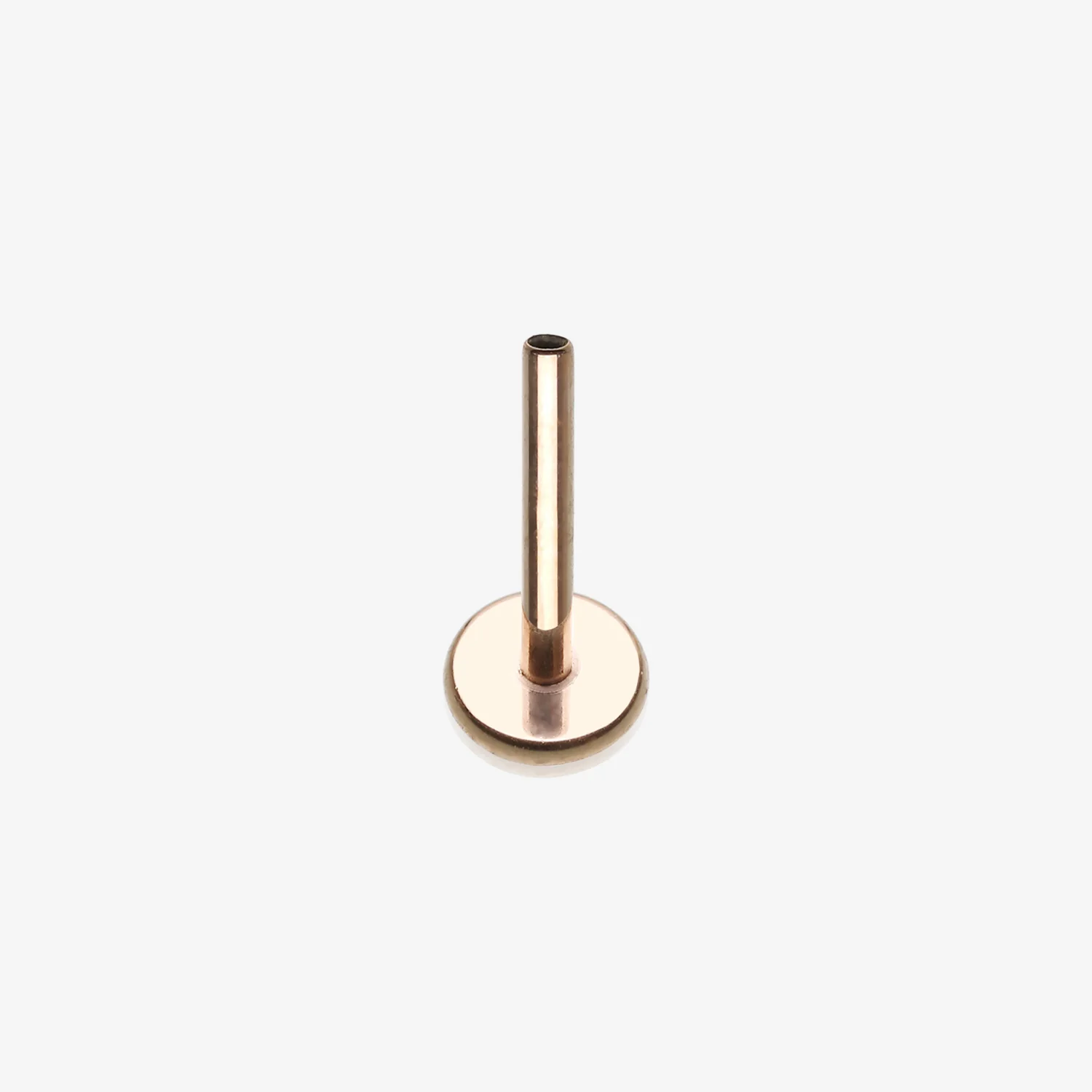 Implant Grade Titanium OneFit Threadless Rose Gold Flat Back Stud Labret Bar Part