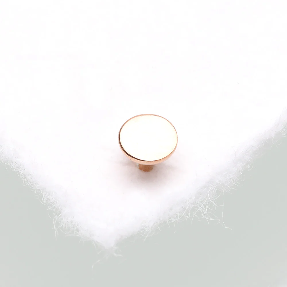 Implant Grade Titanium OneFit Threadless Rose Gold Flat Back Stud Labret Bar Part - Image 3