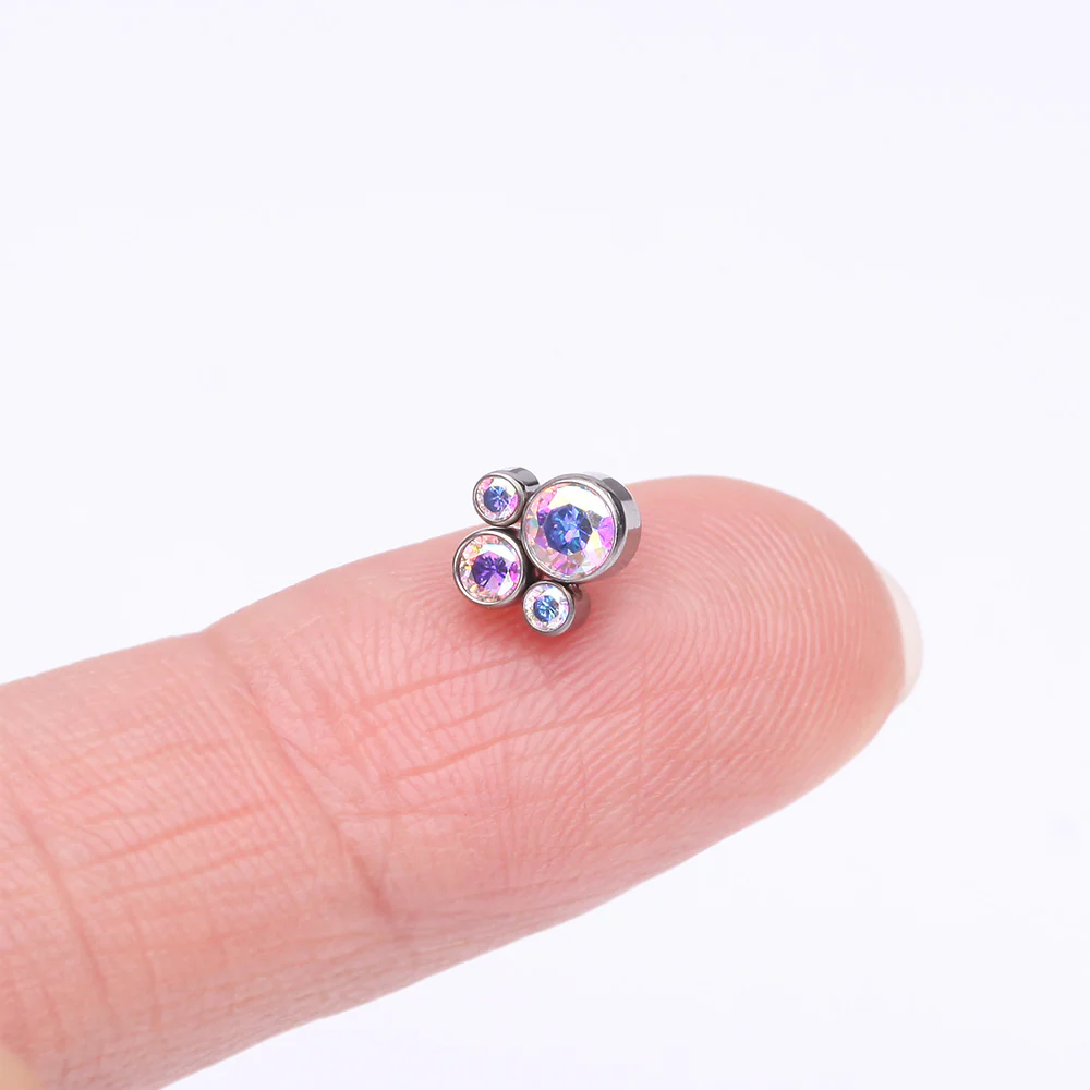 Implant Grade Titanium OneFit Threadless Bali Bauble Sparkle Top Part - Image 3