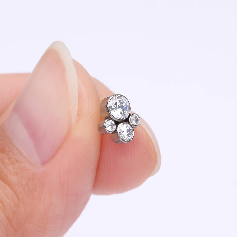 Implant Grade Titanium OneFit Threadless Bali Bauble Sparkle Top Part - Image 3